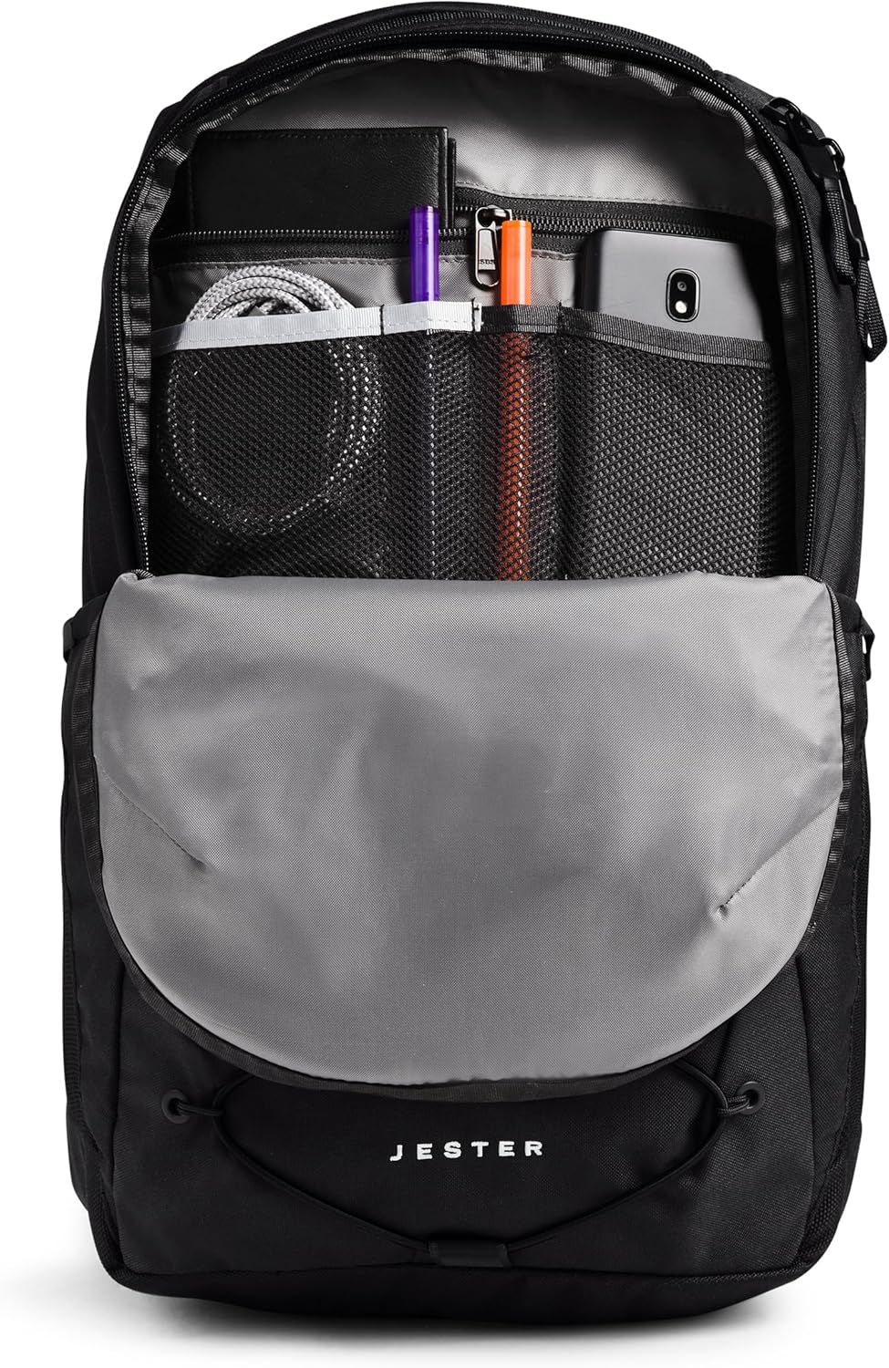 The North Face Women's Jester Everyday Laptop Backpack - Commuter Travel Bag, Laptop Sleeve, Water-Repellent, TNF Black-NPF, One Size - Image 4