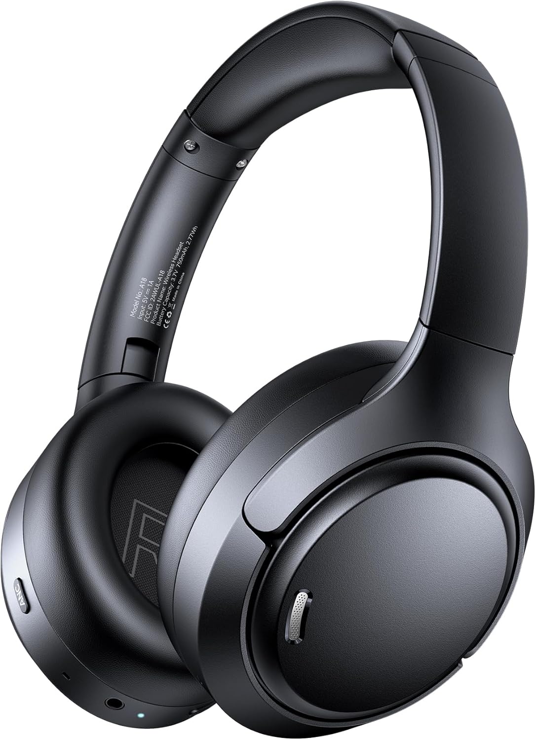Hybrid Active Noise Cancelling Bluetooth 6.0 Headphones 120H Long Playtime, 6 ENC Mic, Over Ear Headphones Wireless, Hi-Res Audio, Memory Foam Earcup, Transparency Mode ANC Headphone for Travel Office - Image 9